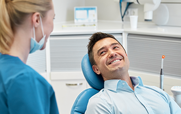 Man Receiving Dental Care in Belleville, IL